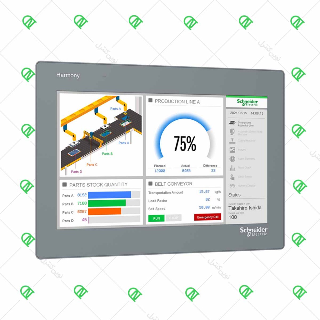 اپراتور پانل اشنایدر مدل HMIET6600