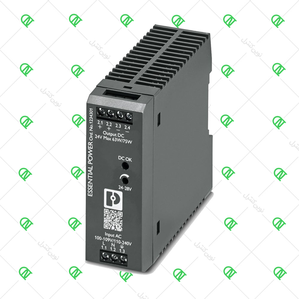 منبع تغذیه فونیکس کنتاکت 24 ولت 3.125 آمپر مدل PS-EE-2G/1AC/24DC/75W/SC