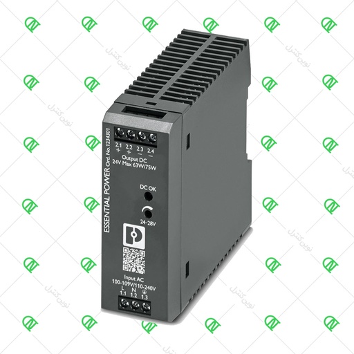 منبع تغذیه فونیکس کنتاکت 24 ولت 3.125 آمپر مدل PS-EE-2G/1AC/24DC/75W/SC